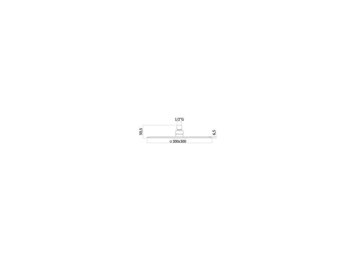 Zanzibar Paffoni deszczownica metalowa 300x300mm chrom - ZSOF096CR