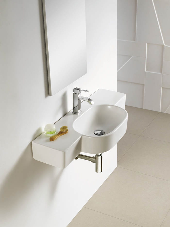 Madrid Bathco umywalka nablatowa 350x860 biała - 4035
